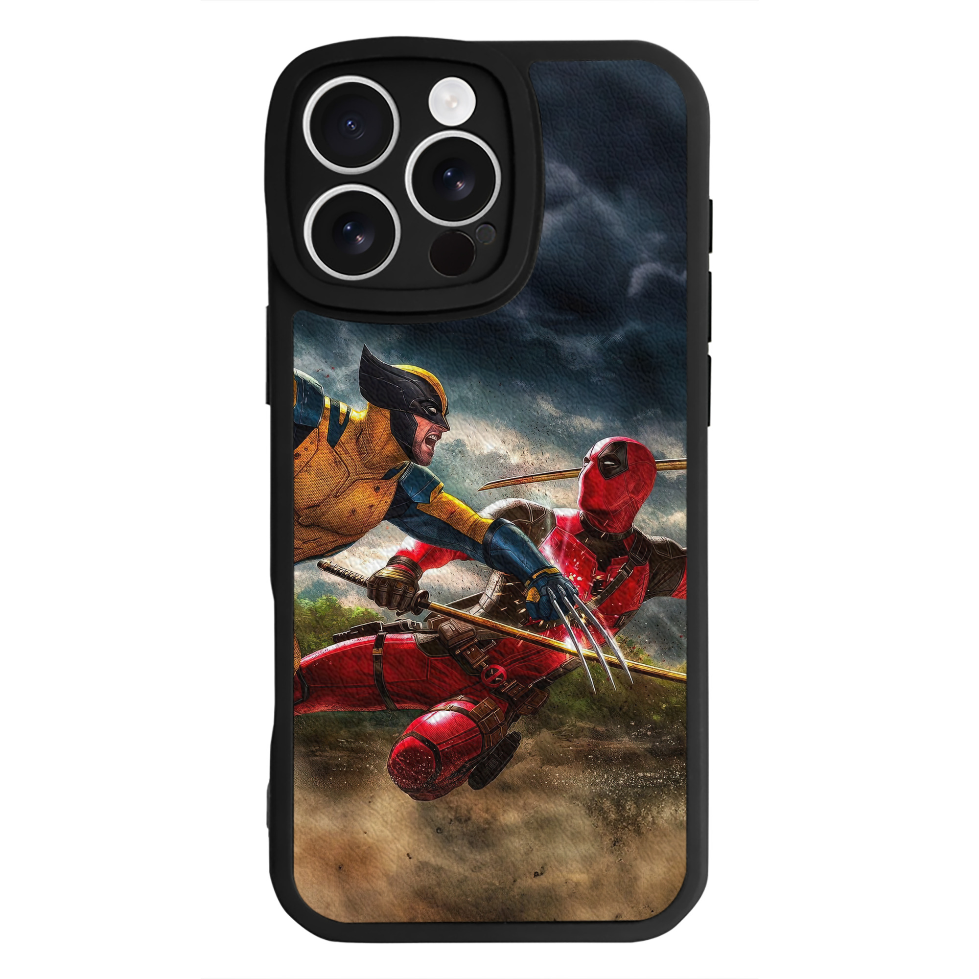 （画像用） Deadpool デッドプール 【iPhone 16シリーズ対応】シリコンスマホケース（レザー調） 材質：シリコン
